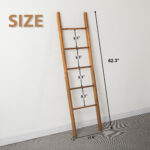 Acacia Wood Blanket Ladder 6-Tier Storage Rack