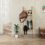 Acacia Wood Blanket Ladder 6-Tier Storage Rack