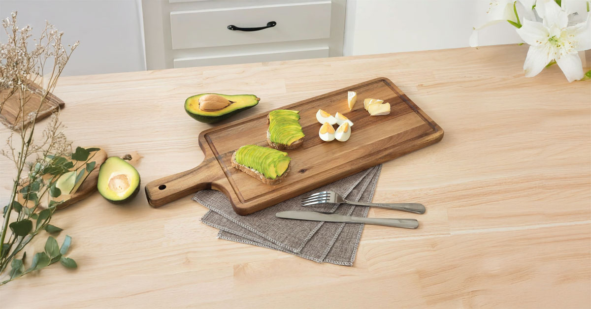 Acacia Wood Cutting Board Round for Kitchen & Dining