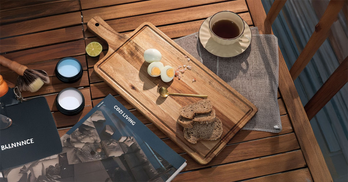 Acacia Wood Cutting Board Round for Kitchen & Dining