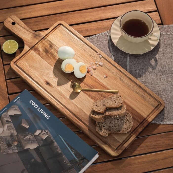 Acacia Wood Cutting Board Round for Kitchen & Dining