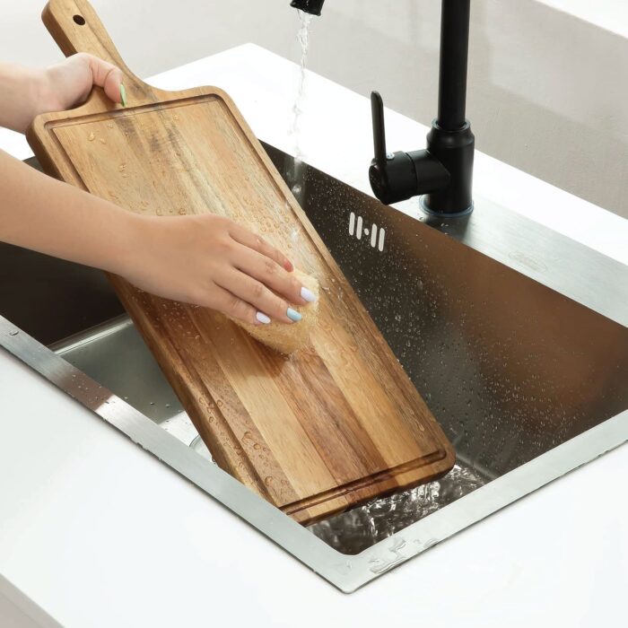 Acacia Wood Cutting Board Round for Kitchen & Dining