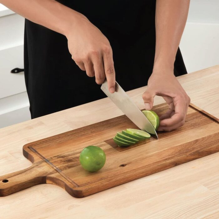Acacia Wood Cutting Board Round for Kitchen & Dining