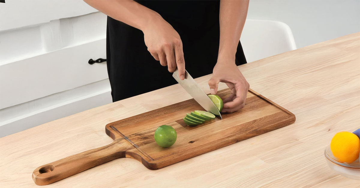 Acacia Wood Cutting Board Round for Kitchen & Dining