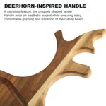 Acacia Wood Deerhorn Cutting Boards Set for Kitchen