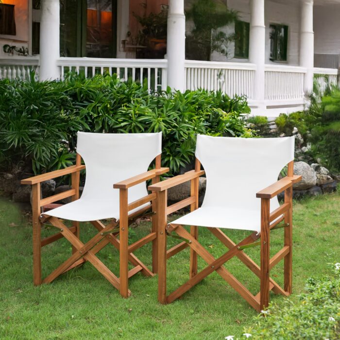 Acacia Wood Director Chair for Outdoor & Indoor Use