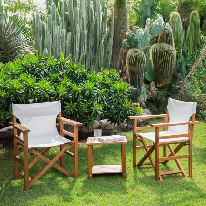 Acacia Wood Director Chair for Outdoor & Indoor Use