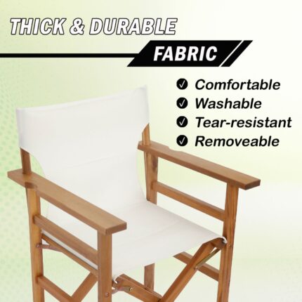 Acacia Wood Director Chair for Outdoor & Indoor Use