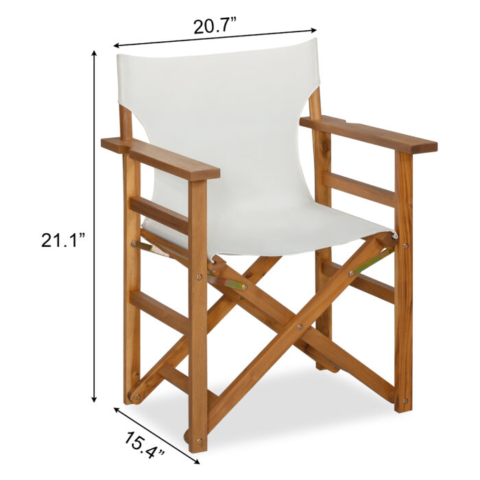 Acacia Wood Director Chair for Outdoor & Indoor Use