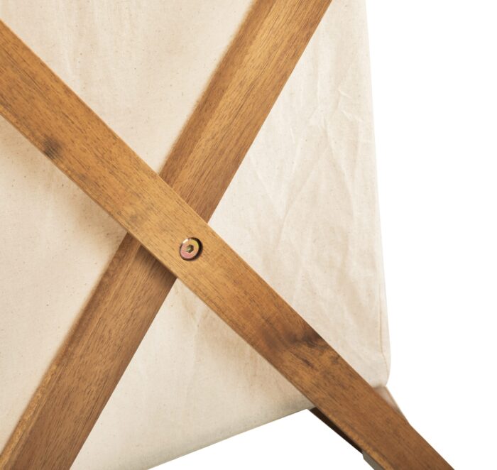 Acacia Wood Folding Laundry Hamper Basket with Handle
