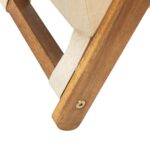 Acacia Wood Folding Laundry Hamper Basket with Handle