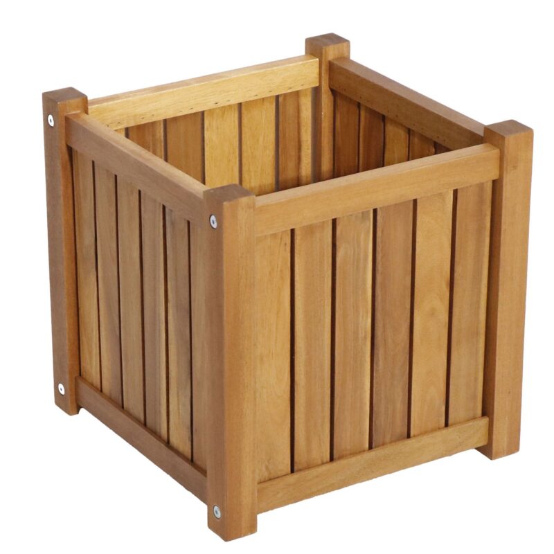 Acacia Wood Planter Box, 14 Inch for Garden