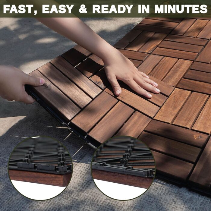 Deck Tiles 12 Slats, VR Logo, 27 Pcs Set