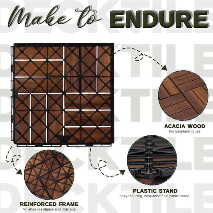 Deck Tiles 12 Slats, VR Logo, 27 Pcs Set