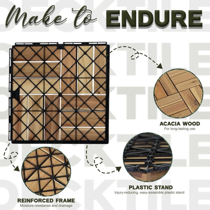 Deck Tiles 12 Slats, VR Logo, 27 Pcs Set