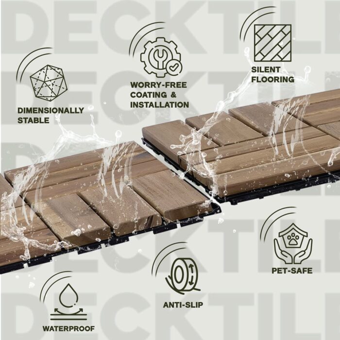 Deck Tiles 12 Slats, VR Logo, 27 Pcs Set