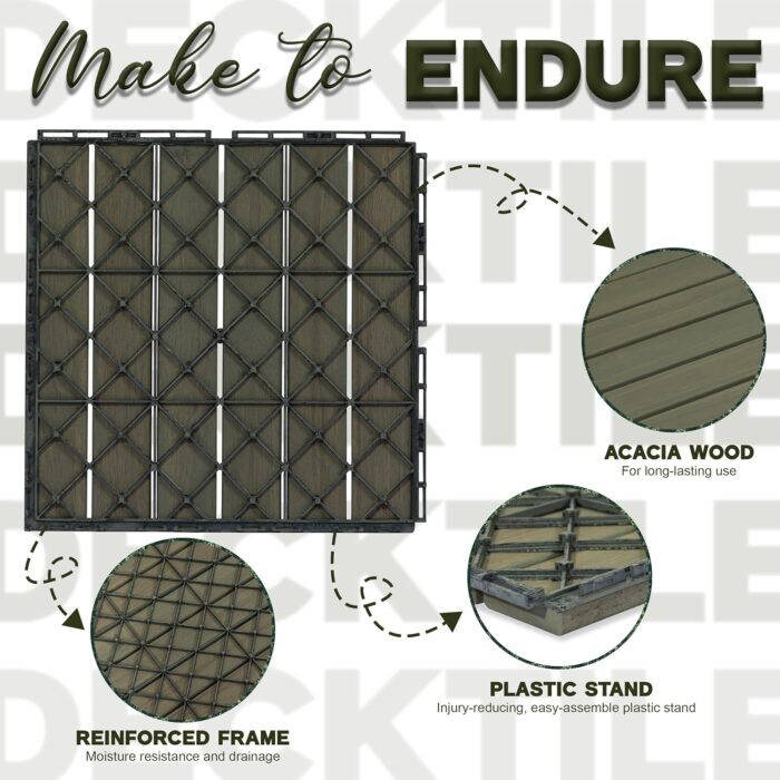 Deck Tiles 6 Slats, VR Logo, 27 Pcs Set