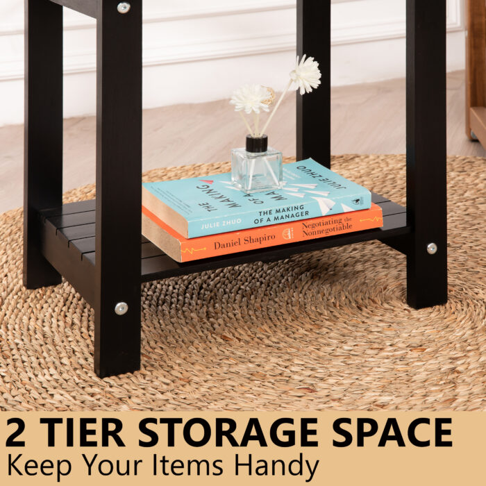 Double Adirondack Side Table Weather-Resistant for Outdoors