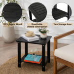 Double Adirondack Side Table Weather-Resistant for Outdoors