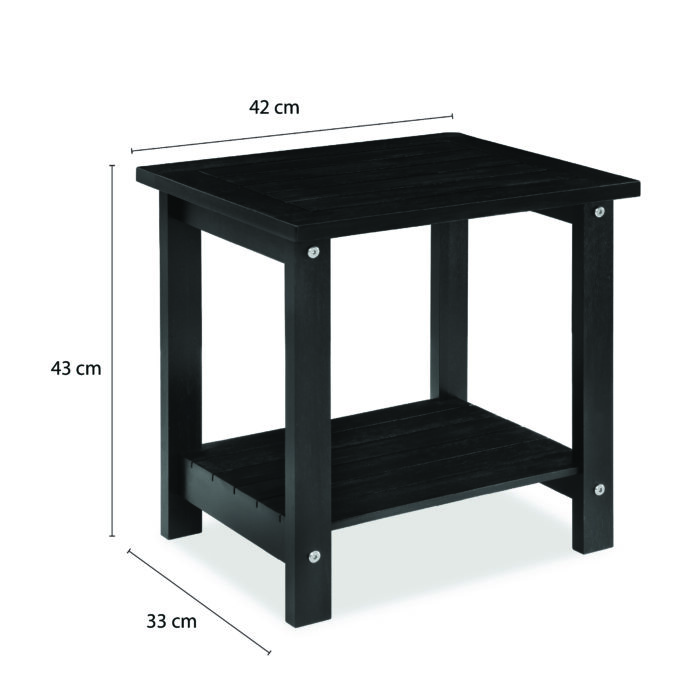 Double Adirondack Side Table Weather-Resistant for Outdoors