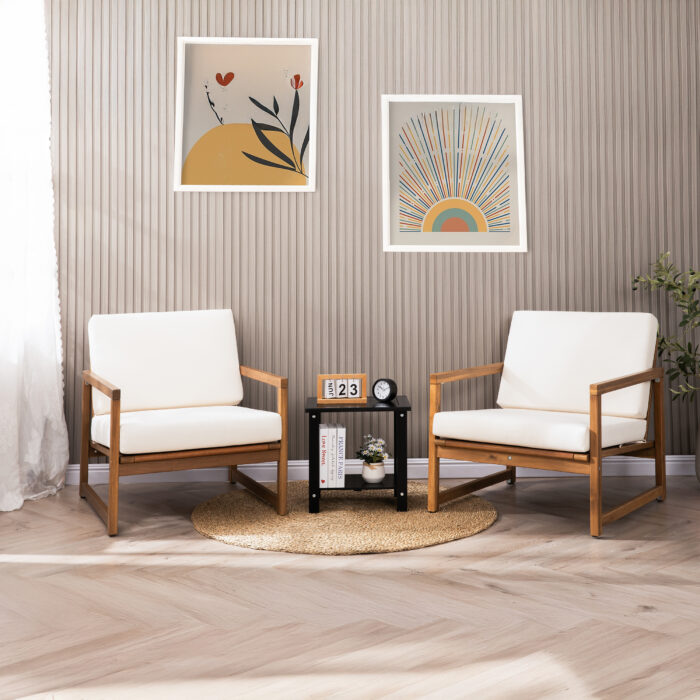 Double Adirondack Side Table Weather-Resistant for Outdoors