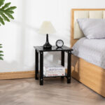 Double Adirondack Side Table Weather-Resistant for Outdoors