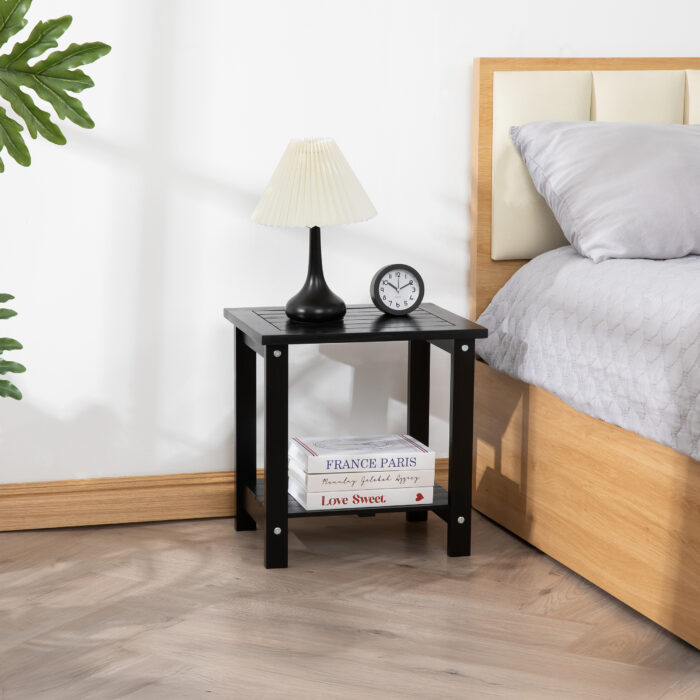 Double Adirondack Side Table Weather-Resistant for Outdoors
