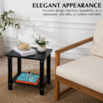 Double Adirondack Side Table Weather-Resistant for Outdoors