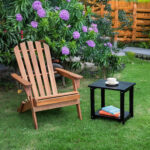 Double Adirondack Side Table Weather-Resistant for Outdoors
