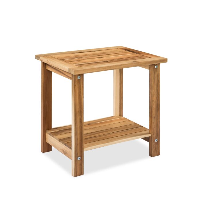 Double Adirondack Side Table Weather-Resistant for Outdoors