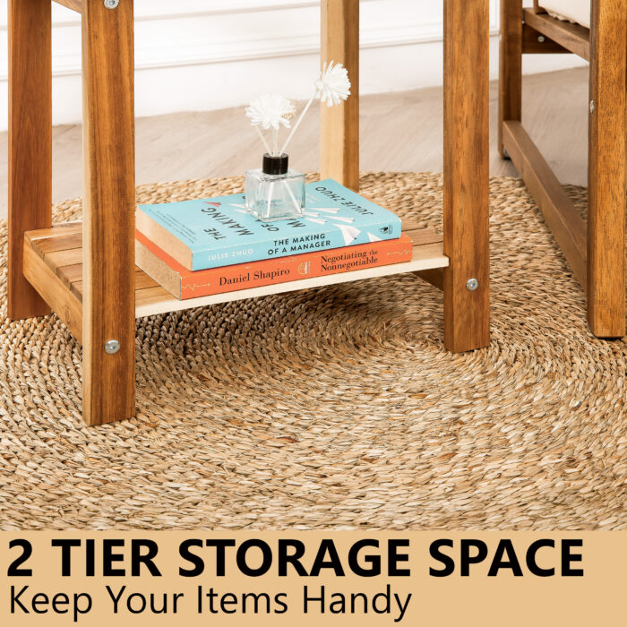 Double Adirondack Side Table Weather-Resistant for Outdoors