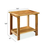 Double Adirondack Side Table Weather-Resistant for Outdoors