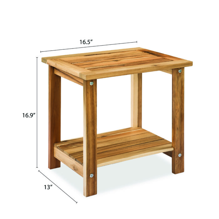 Double Adirondack Side Table Weather-Resistant for Outdoors
