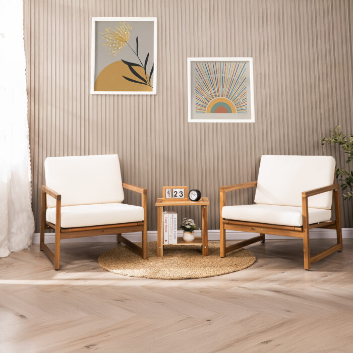 Double Adirondack Side Table Weather-Resistant for Outdoors