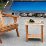Double Adirondack Side Table Weather-Resistant for Outdoors