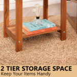 Double Adirondack Side Table Weather-Resistant for Outdoors