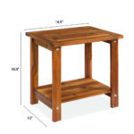Double Adirondack Side Table Weather-Resistant for Outdoors
