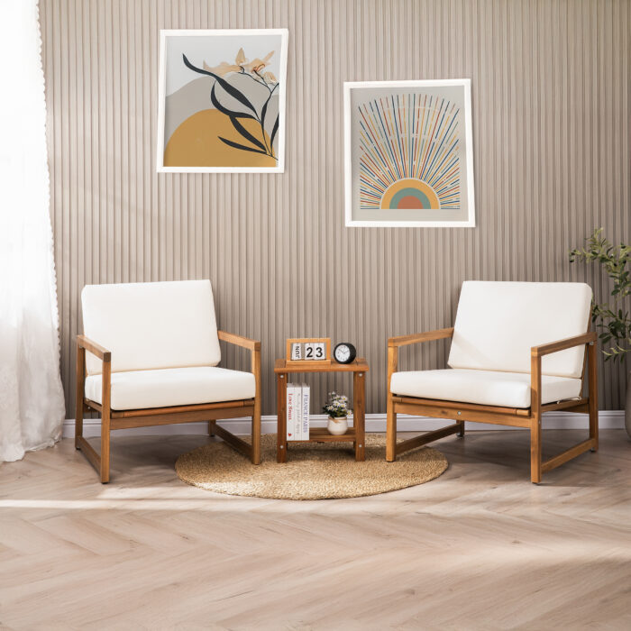Double Adirondack Side Table Weather-Resistant for Outdoors