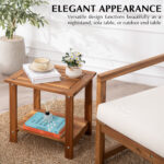 Double Adirondack Side Table Weather-Resistant for Outdoors