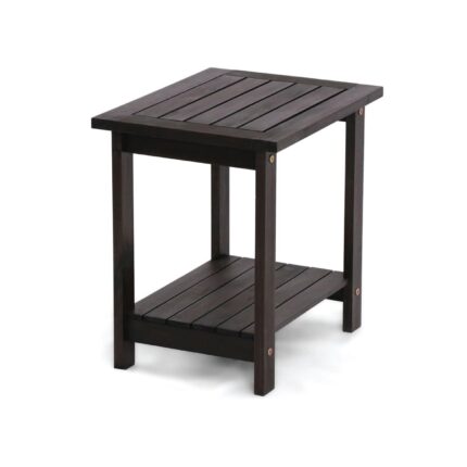 Double Adirondack Side Table Weather-Resistant for Outdoors