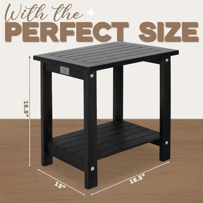 Double Adirondack Side Table Weather-Resistant for Outdoors