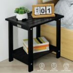Double Adirondack Side Table Weather-Resistant for Outdoors