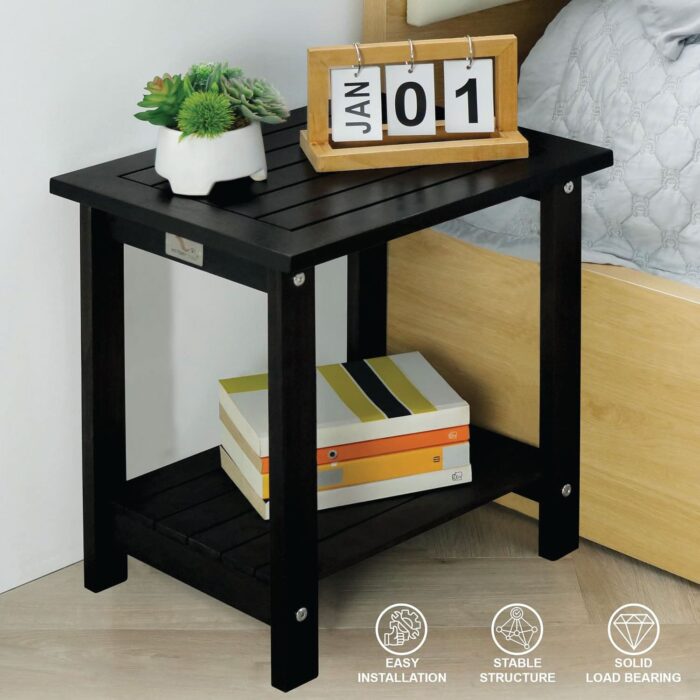 Double Adirondack Side Table Weather-Resistant for Outdoors
