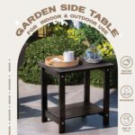 Double Adirondack Side Table Weather-Resistant for Outdoors
