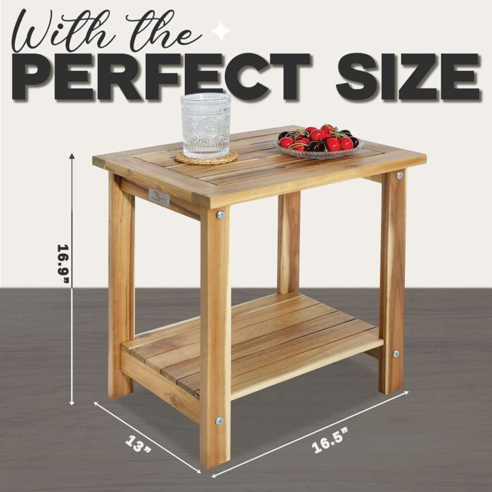 Double Adirondack Side Table Weather-Resistant for Outdoors