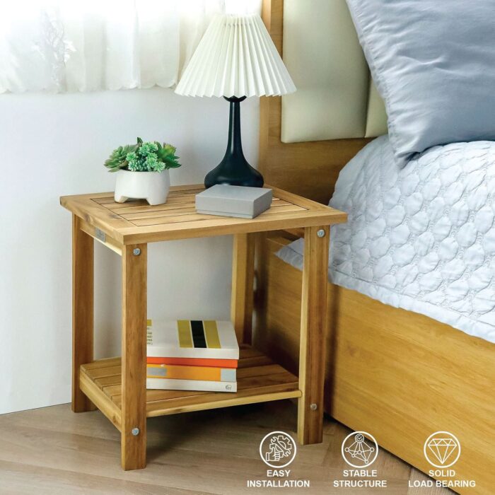 Double Adirondack Side Table Weather-Resistant for Outdoors