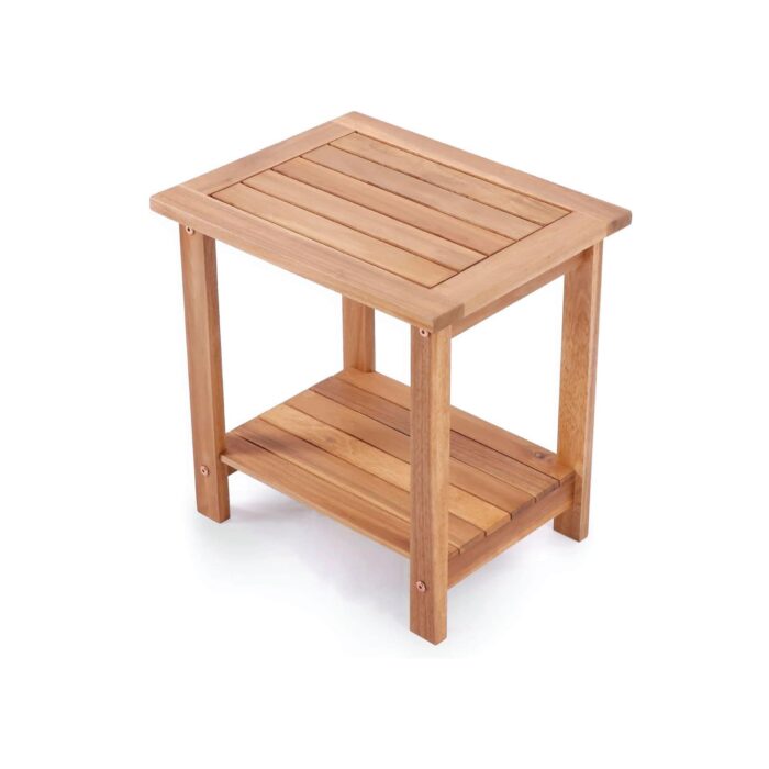Double Adirondack Side Table Weather-Resistant for Outdoors