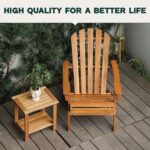 Double Adirondack Side Table Weather-Resistant for Outdoors