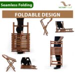Folding Acacia Wood Bistro Set Outdoor Table and Chairs