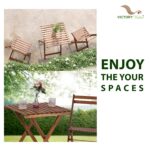 Folding Acacia Wood Bistro Set Outdoor Table and Chairs